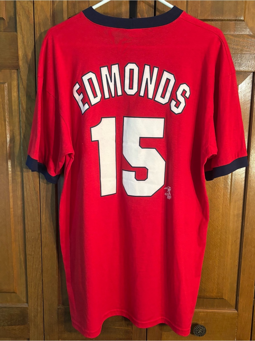 Majestic Red St. Louis Cardinals Jim Edmonds # 15 Shirt-Jersey - Picture 7 of 7